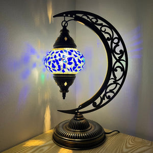 Hardis Boho Handcrafted Moon Medium Mosaic Lamp