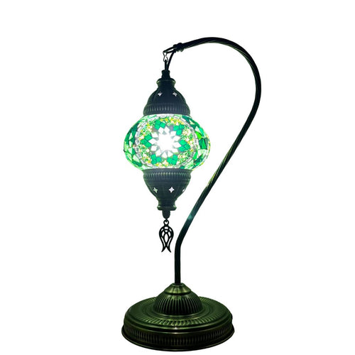 Jacy Handcrafted Mosaic Table Lamp- Medium Swan Neck