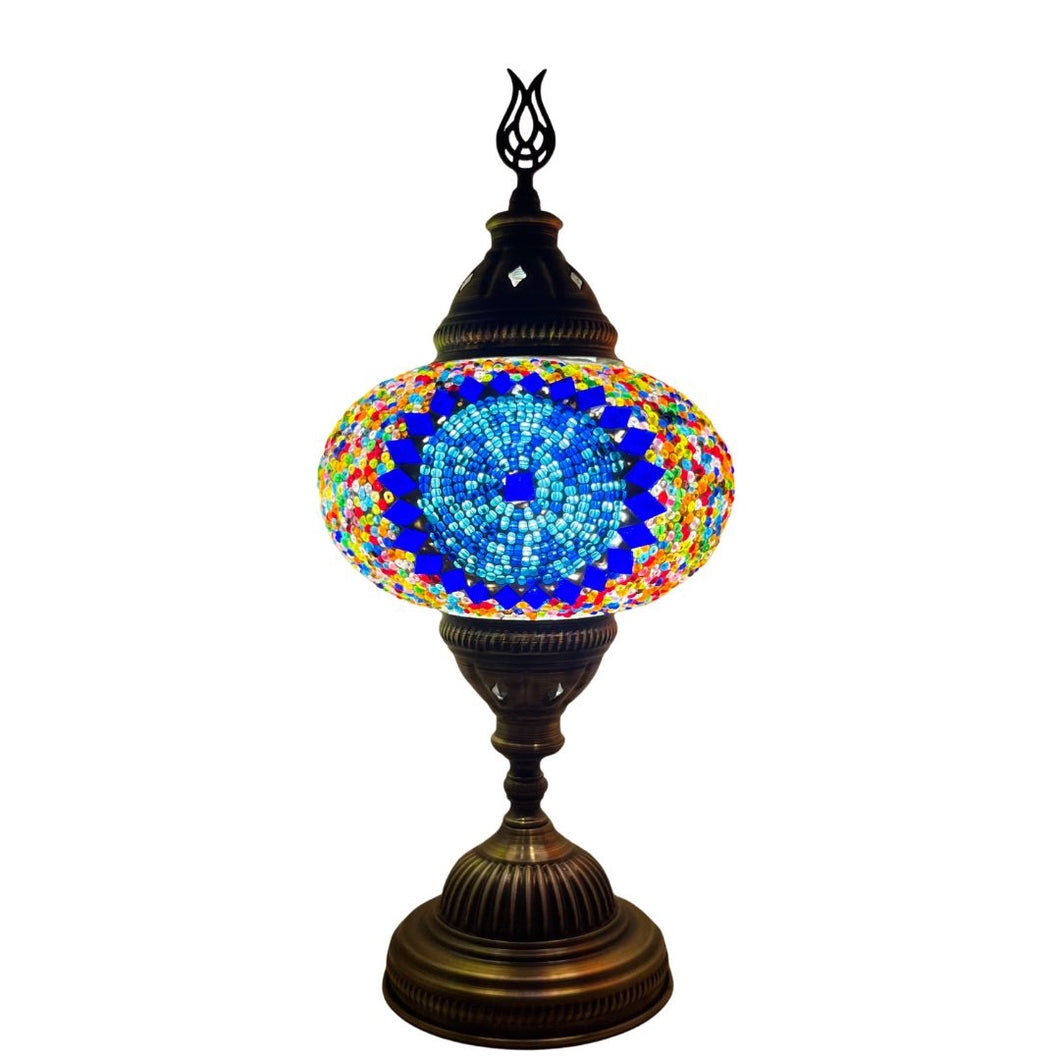 Blue Sunflower Handcrafted Mosaic Large Table Lamp