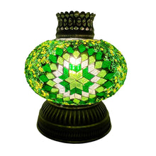 Load image into Gallery viewer, Green Snowflake Handcrafted Mosaic Lamps-Queen Style