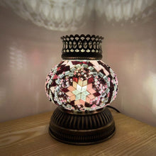 Load image into Gallery viewer, Purple Snowflake Handcrafted Mosaic Lamps-Princess Style