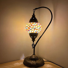 Load image into Gallery viewer, Margo Handcrafted Mosaic Table Lamp- Medium Swan Neck