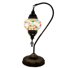 Load image into Gallery viewer, Effie Handcrafted Mosaic Table Lamp - Medium Swan Neck