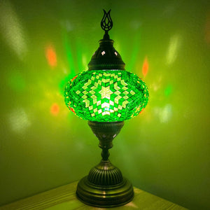 Green Star Handcrafted Mosaic Large Table Lamp
