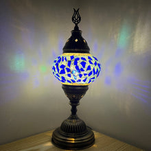 Load image into Gallery viewer, Blue Raindrop Medium Mosaic Table Lamp