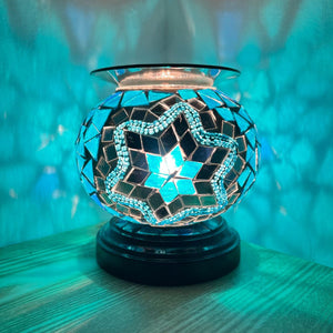 Fragrance Warmer Mosaic Lamps-Blue