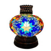 Load image into Gallery viewer, Blue Flower Handcrafted Mosaic Lamps-Queen Style