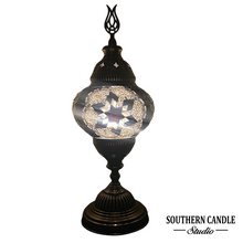 Load image into Gallery viewer, Dark Purple Handcrafted Medium Mosaic Table Lamp