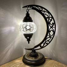 Load image into Gallery viewer, Daphne Boho Handcrafted Moon Medium Mosaic Lamp
