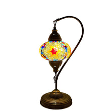 Load image into Gallery viewer, Hebe Boho Handcrafted Large Swan Neck Mosaic Table Lamp