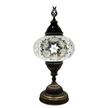 Load image into Gallery viewer, White Flower Handcrafted Mosaic Large Table Lamp