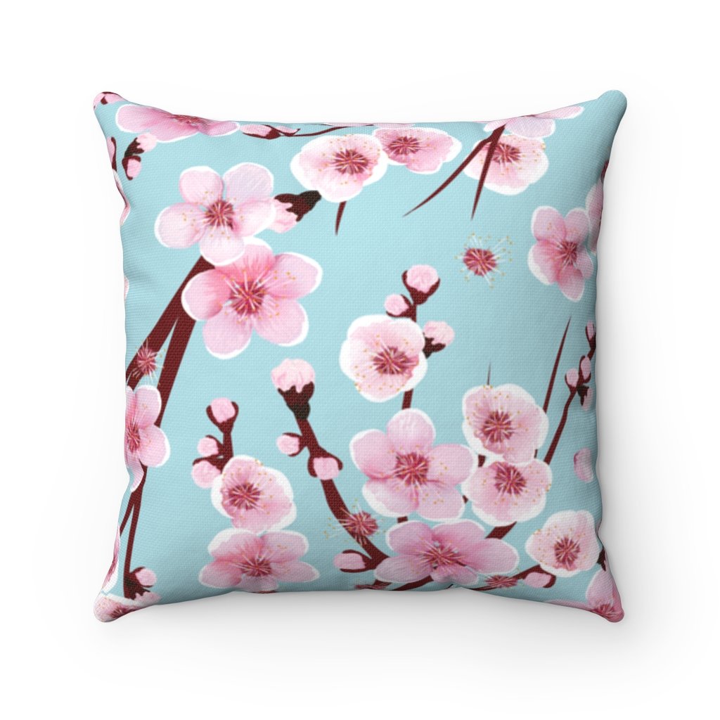 Japanese Cherry Blossom Square Pillow - Southern Candle Studio