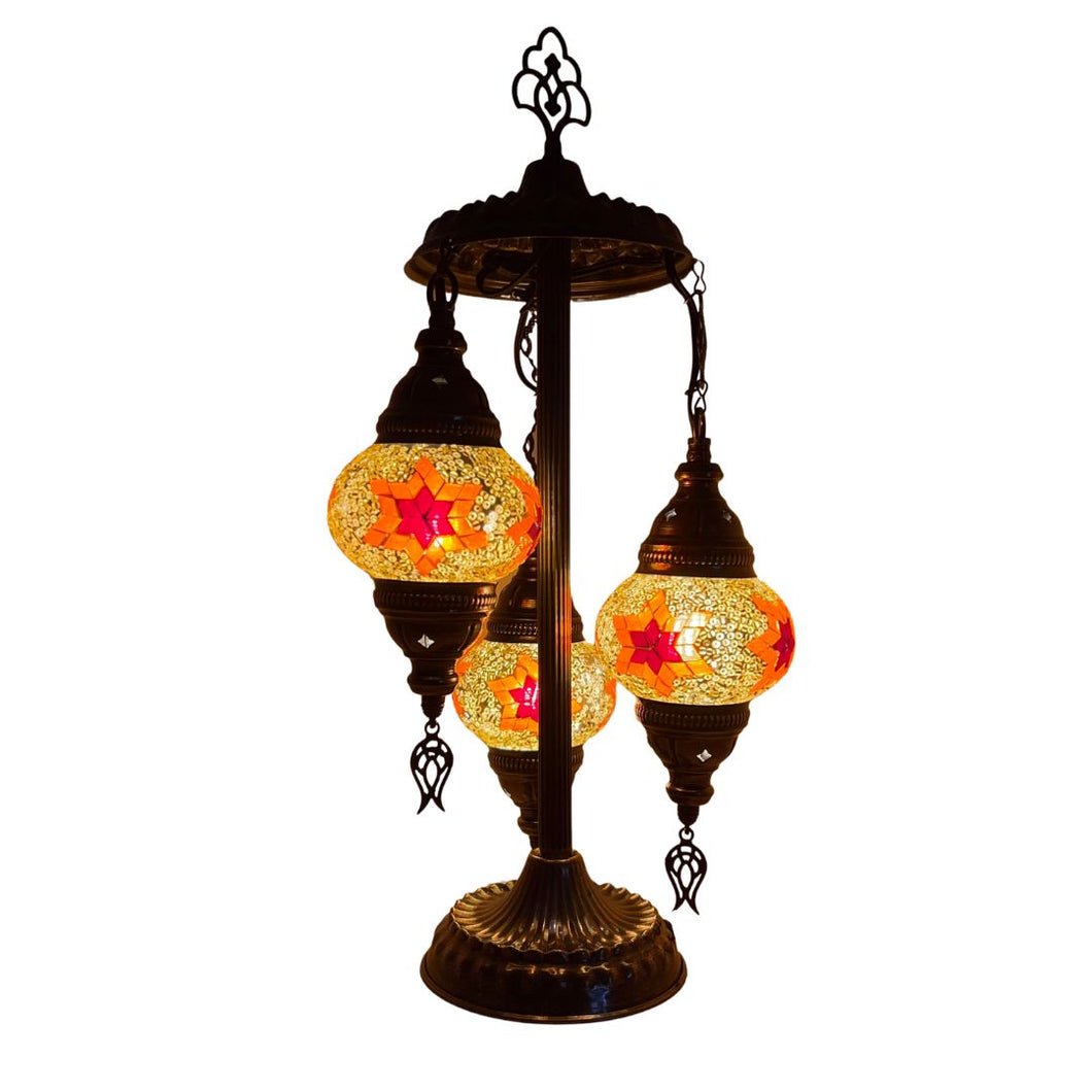 Thenereids Boho Handcrafted 3 Tiered Mosaic Table Lamp