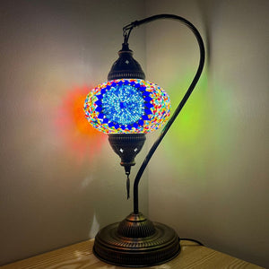 Avery Boho Handcrafted Large Swan Mosaic Table Lamp