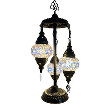 Load image into Gallery viewer, Amphitrite Boho Handcrafted 3 Tiered Mosaic Table Lamp