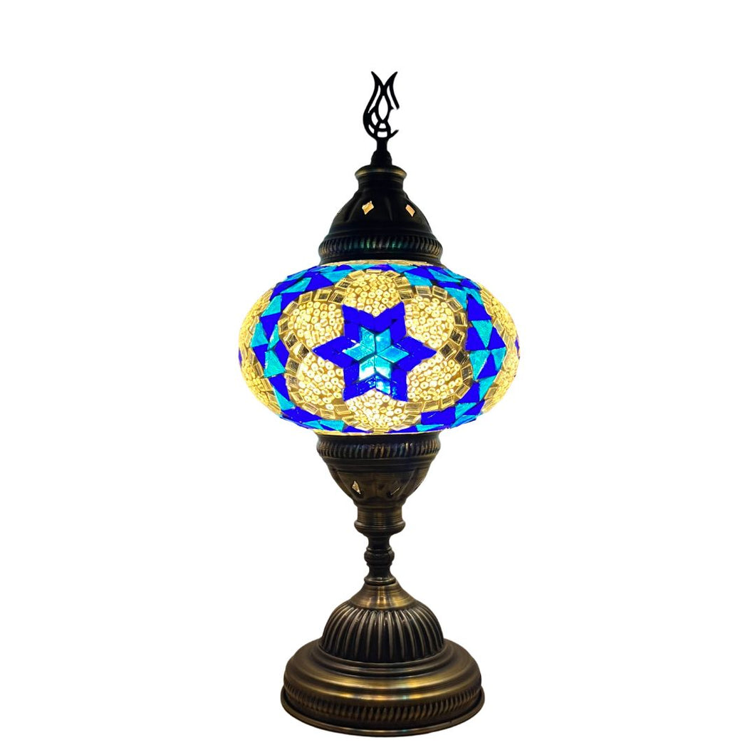 Blue Star Handcrafted Mosaic Large Table Lamp
