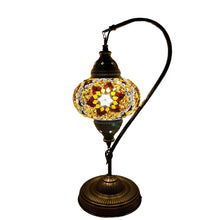 Load image into Gallery viewer, Pandora Boho Handcrafted Large Swan Neck Mosaic Table Lamp