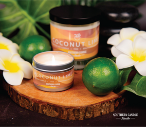 Coconut Lime Soy Wax Candle 11 oz. - Southern Candle Studio
