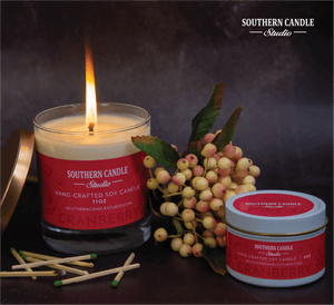 Cranberry Soy Wax Candle 11 oz. - Southern Candle Studio