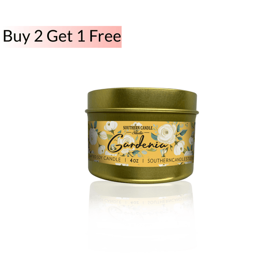 Gardenia Soy Wax Candle 4 oz. - Southern Candle Studio