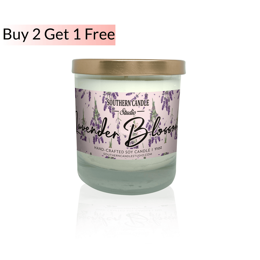 Lavender Blossom Soy Wax Candle 11 oz. - Southern Candle Studio