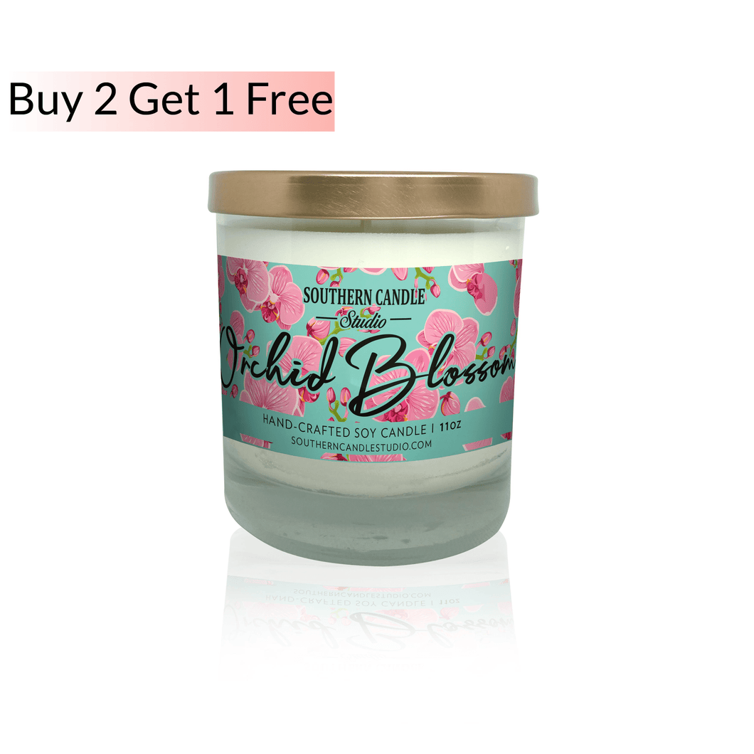 Orchid Blossom Soy Wax Candle 11 oz. - Southern Candle Studio