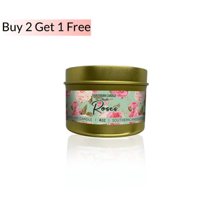 Roses Soy Wax Candle 4 oz. - Southern Candle Studio