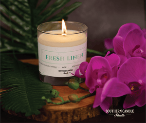 Fresh Linen Soy Wax Candle 11 oz. - Southern Candle Studio