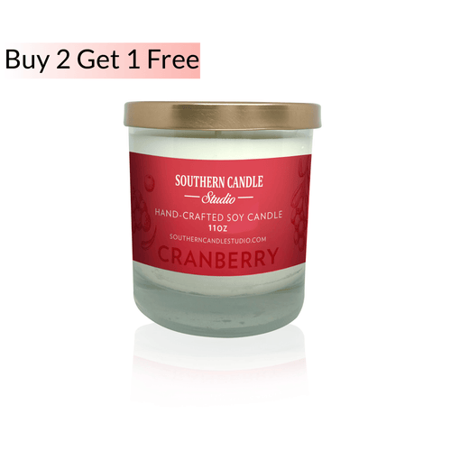 Cranberry Soy Wax Candle 11 oz. - Southern Candle Studio