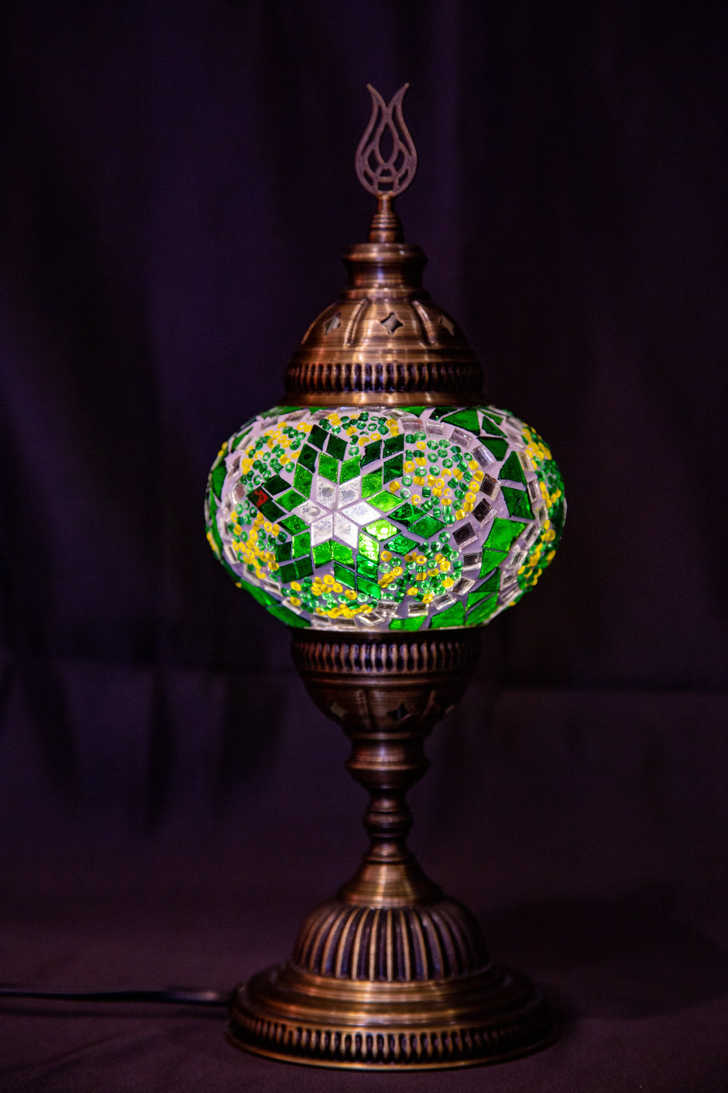 Medium Table Lamp-Green - Southern Candle Studio