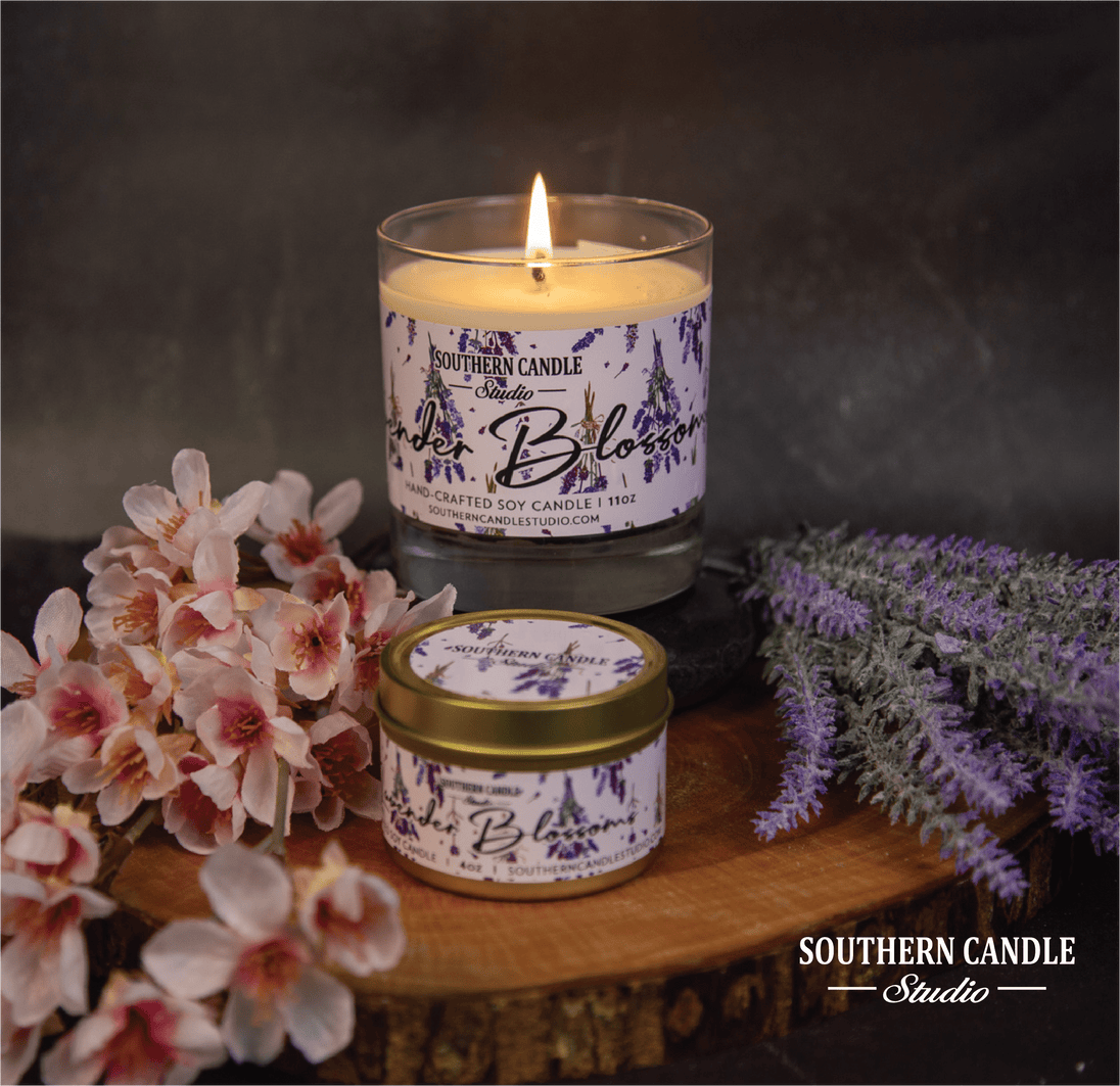 Lavender Blossom Soy Wax Candle 4 oz. - Southern Candle Studio