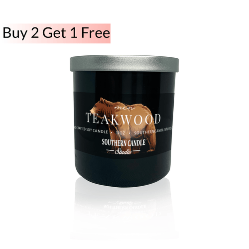 Teakwood Soy Wax Candle 11 oz. - Southern Candle Studio