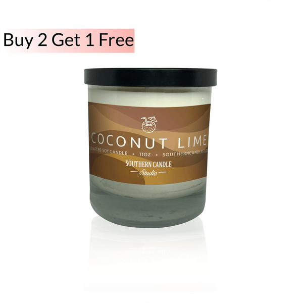 Coconut Lime Soy Wax Candle 11 oz. - Southern Candle Studio