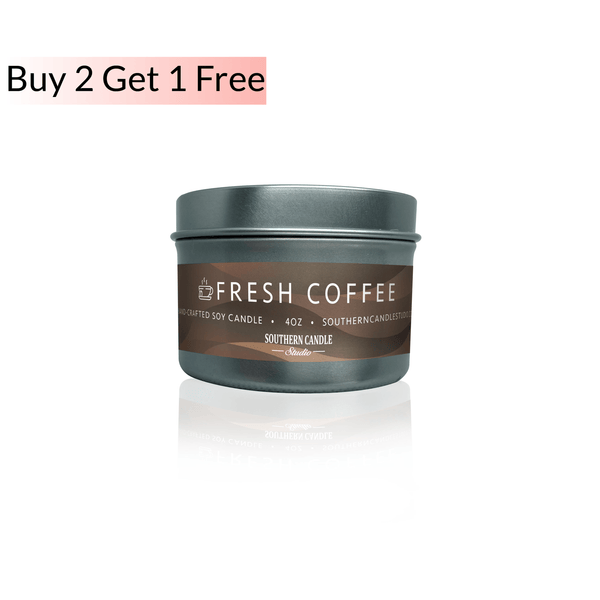 Fresh Coffee Soy Wax Candle 4 oz. - Southern Candle Studio