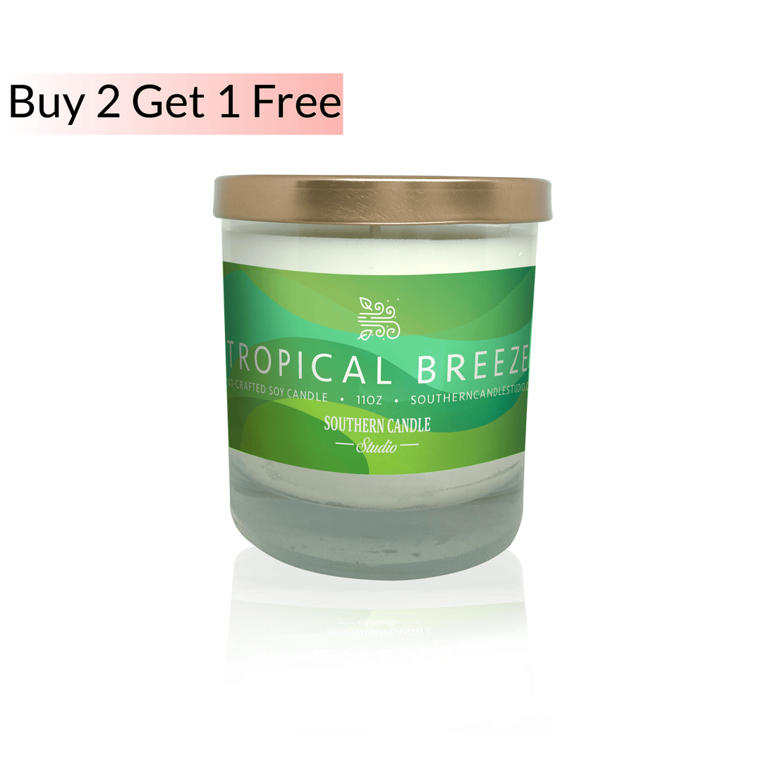 Tropical Breeze Soy Wax Candle 11 oz. - Southern Candle Studio