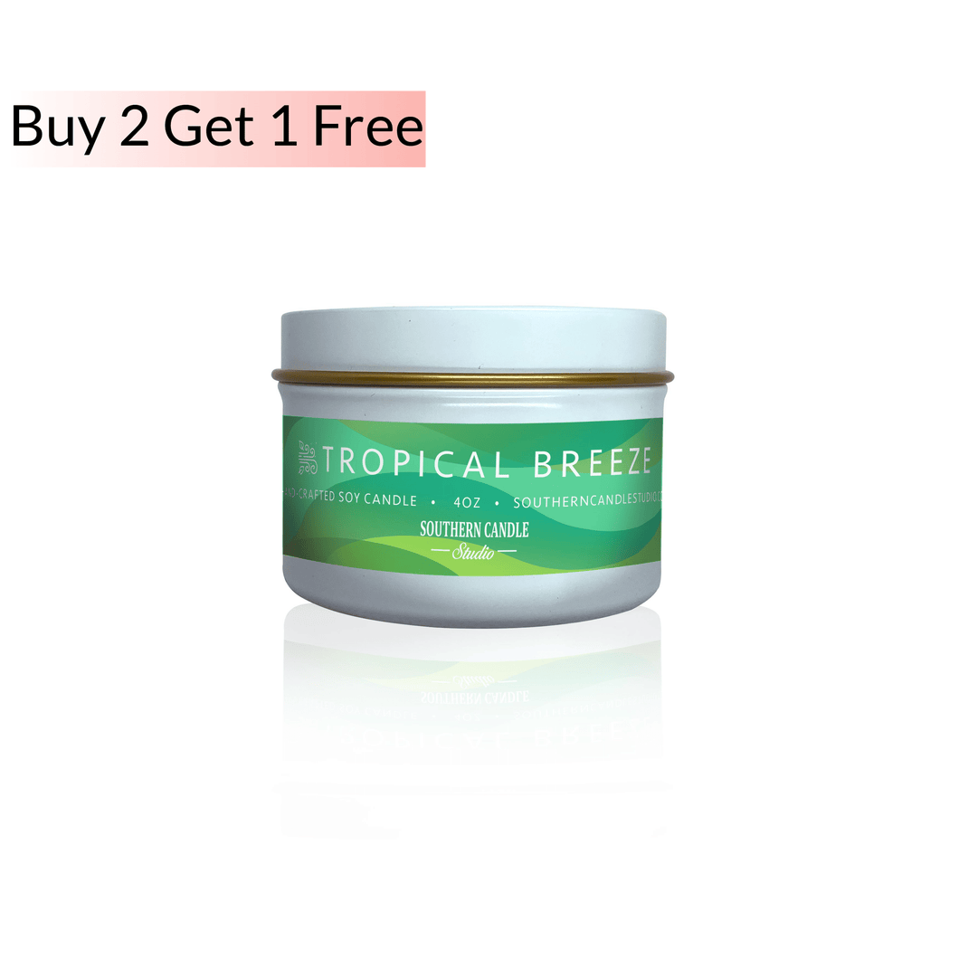 Tropical Breeze Soy Wax Candle 4 oz. - Southern Candle Studio