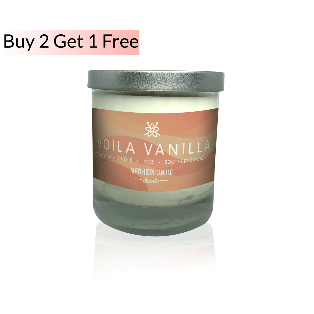 Voila Vanilla Soy Wax Candle 11 oz. - Southern Candle Studio