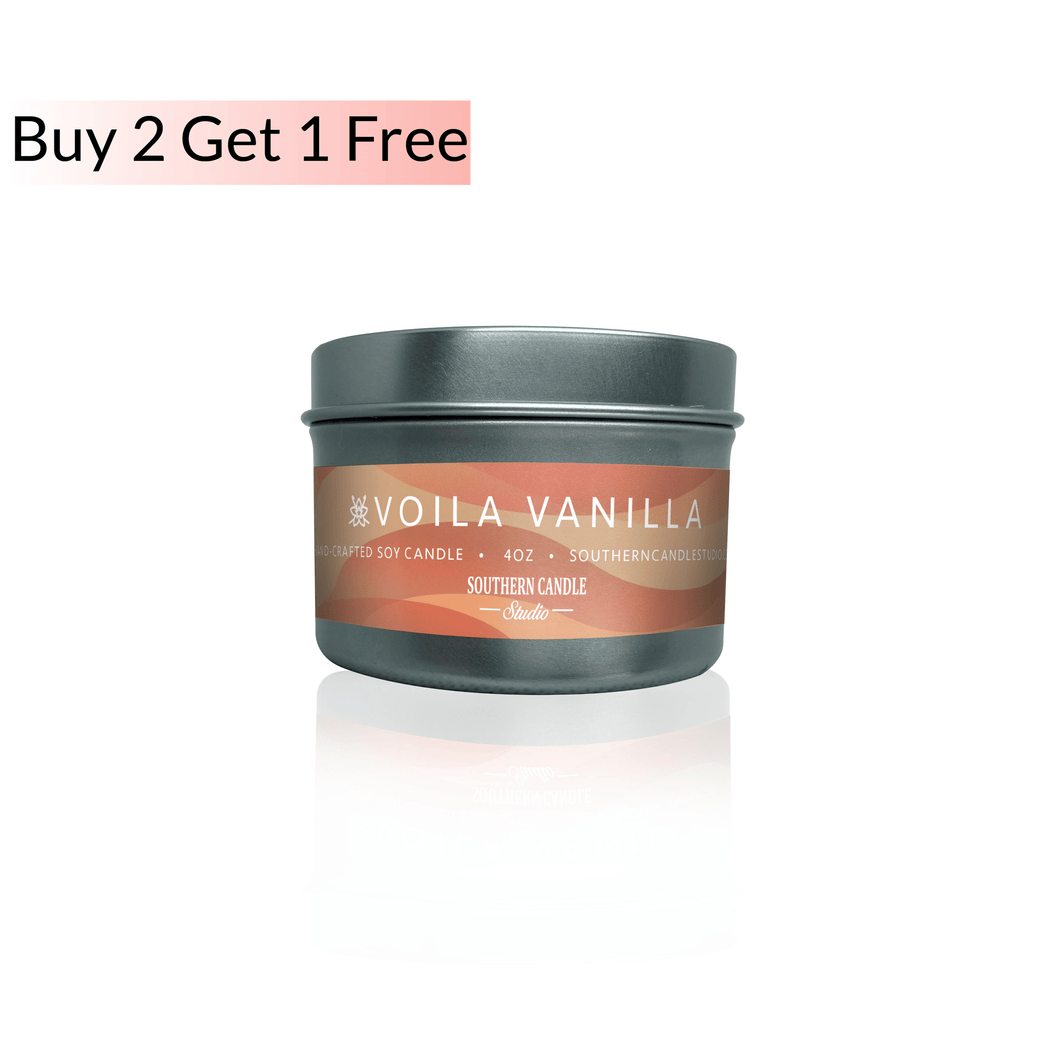 Voila Vanilla Soy Wax Candle 4 oz. - Southern Candle Studio