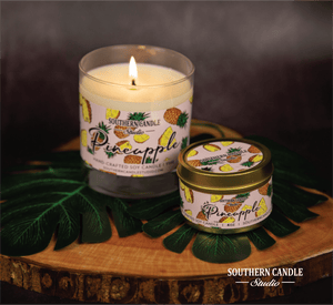 Pineapple Soy Wax Candle 4 oz. - Southern Candle Studio