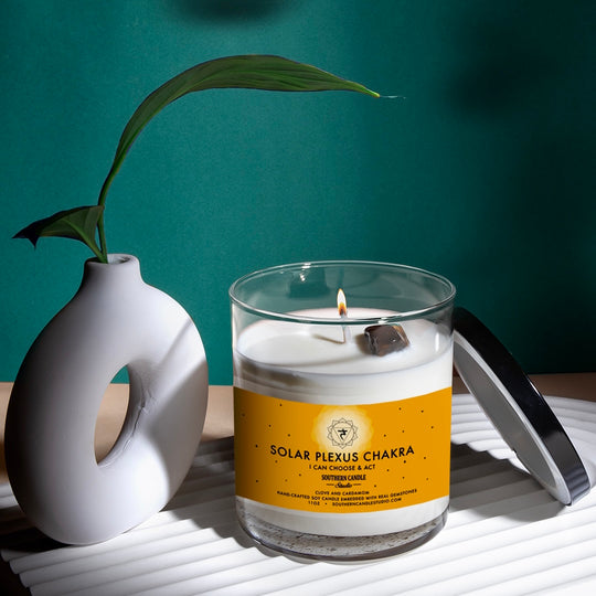 Solar Plexus Chakra Gemstone Lotion Candle - Southern Candle Studio