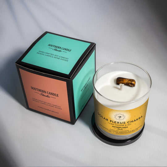 Solar Plexus Chakra Gemstone Lotion Candle - Southern Candle Studio