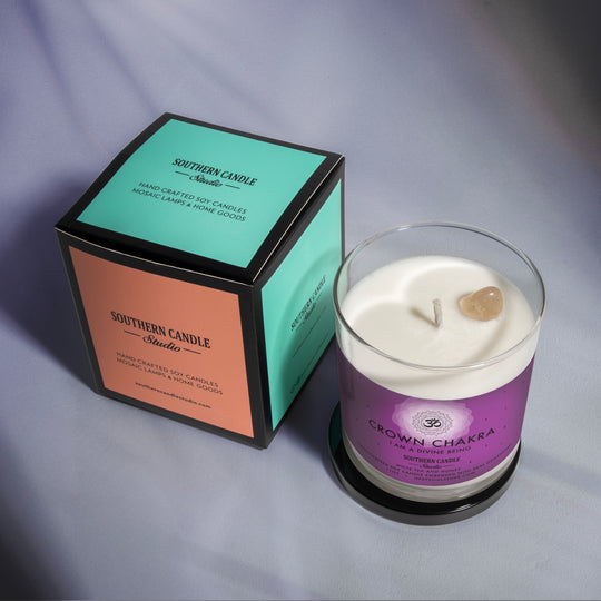 Crown Chakra Gemstone Lotion Candle - Southern Candle Studio
