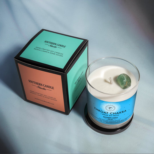 Throat Chakra Gemstone Lotion Candle - Southern Candle Studio