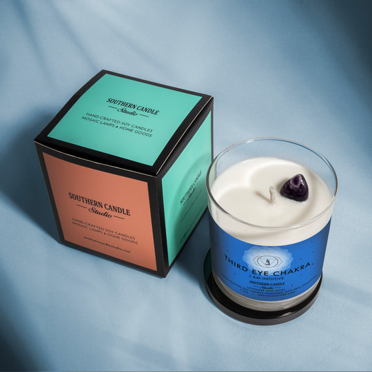 Third Eye Chakra Gemstone Lotion Candle - Southern Candle Studio