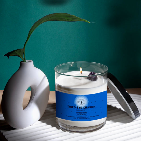 Third Eye Chakra Gemstone Lotion Candle - Southern Candle Studio