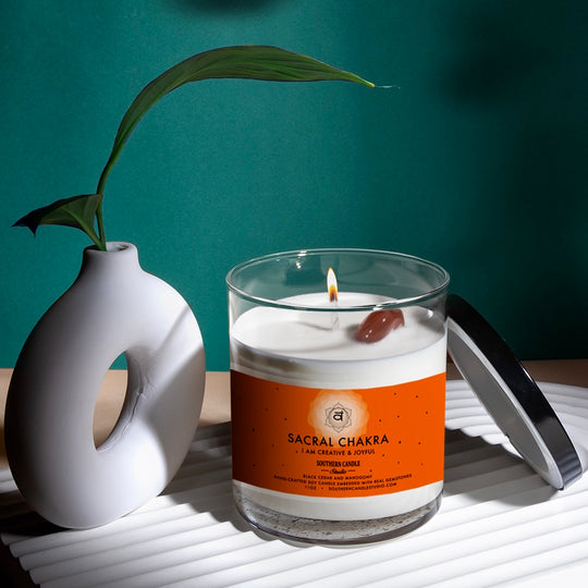 Sacral Chakra Gemstone Lotion Candle - Southern Candle Studio