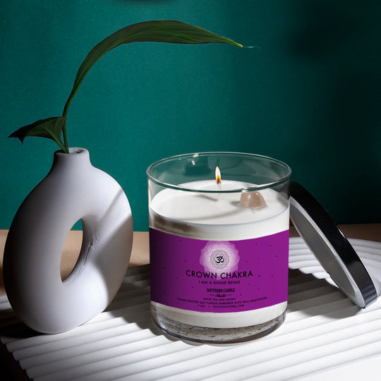 Crown Chakra Gemstone Lotion Candle - Southern Candle Studio