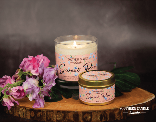 Sweet Pea Soy Wax Candle 11 oz. - Southern Candle Studio