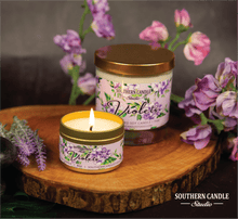 Load image into Gallery viewer, Violets Soy Wax Candle 11 oz. - Southern Candle Studio