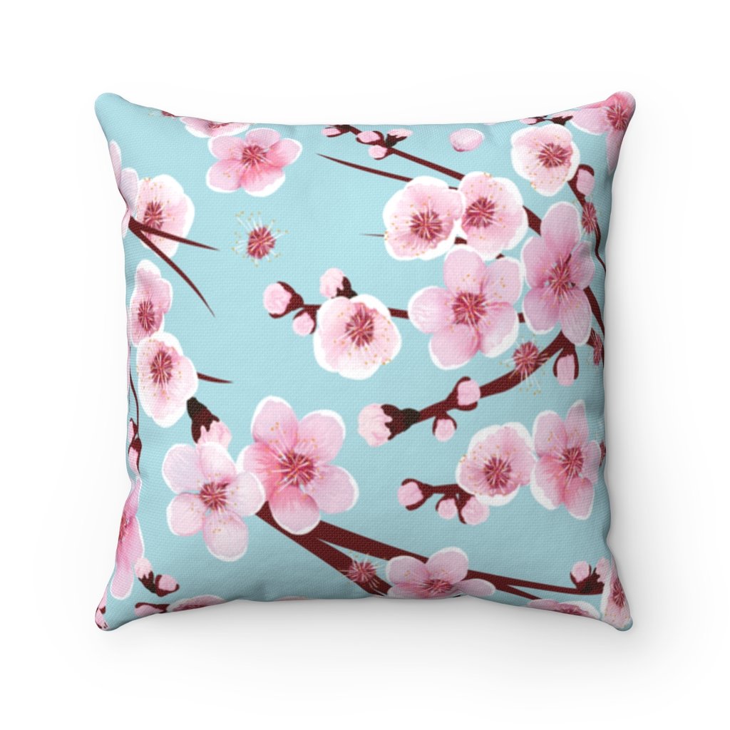Japanese Cherry Blossom Square Pillow - Southern Candle Studio